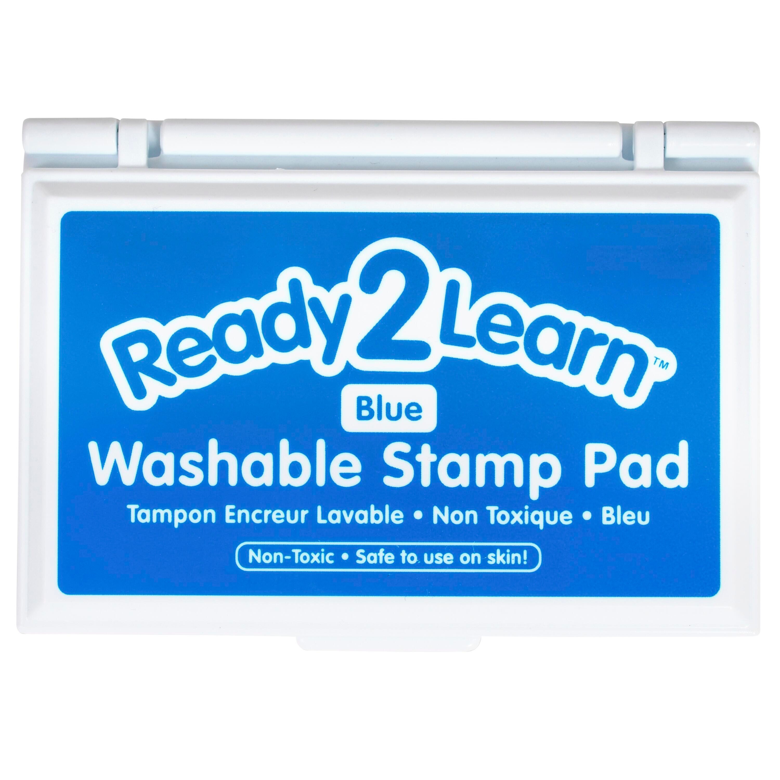 Ready2Learn Washable Stamp Pad, 3-7/8 x 2-3/4 x 5/8 Inches, Blue, Item Number 2094703